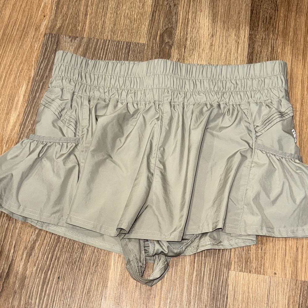 fp movement by Free People sage stone get your flirt on shorts size M like new